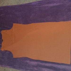 Women's 3x midi-bodycon dress burnt orange